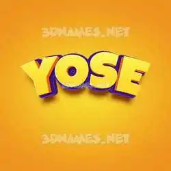 yose in Orange Toon style - 3D name wallpaper