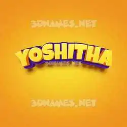yoshitha in Orange Toon style - 3D name wallpaper