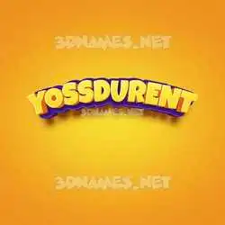 yossdurent in Orange Toon style - 3D name wallpaper