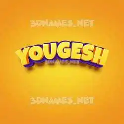 yougesh in Orange Toon style - 3D name wallpaper