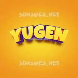 yugen in Orange Toon style - 3D name wallpaper