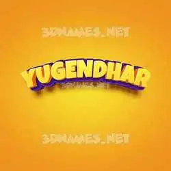 yugendhar in Orange Toon style - 3D name wallpaper