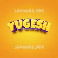 yugesh in Orange Toon style - 3D name wallpaper
