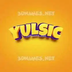 yulsic in Orange Toon style - 3D name wallpaper
