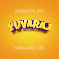 yuvaraj in Orange Toon style - 3D name wallpaper