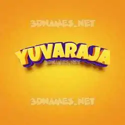 yuvaraja in Orange Toon style - 3D name wallpaper
