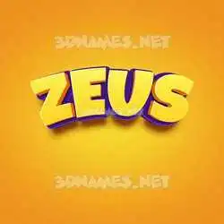 zeus in Orange Toon style - 3D name wallpaper