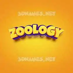 zoology in Orange Toon style - 3D name wallpaper