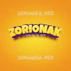 zorionak in Orange Toon style - 3D name wallpaper