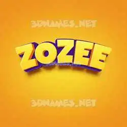 zozee in Orange Toon style - 3D name wallpaper