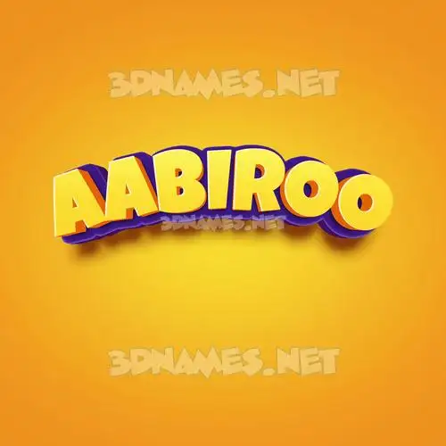 aabiroo in Orange Toon style - 3D name wallpaper aabiroo in Orange Toon style - 3D name wallpaper