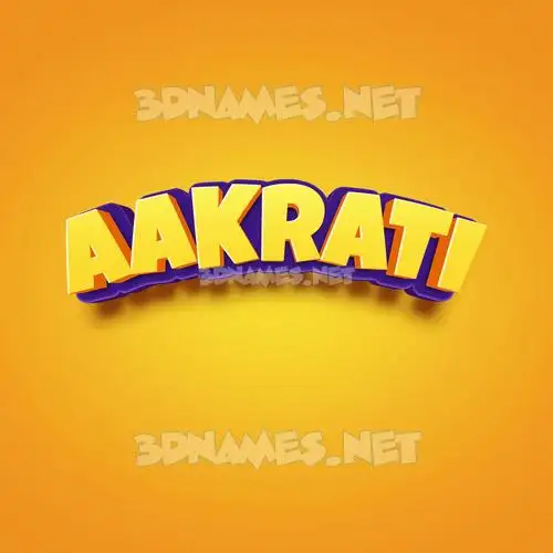 aakrati in Orange Toon style - 3D name wallpaper