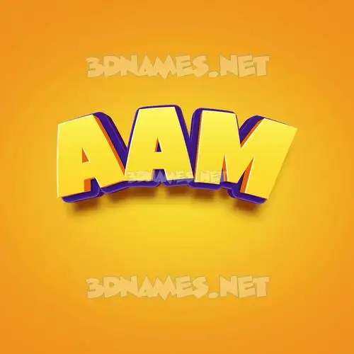 aam in Orange Toon style - 3D name wallpaper