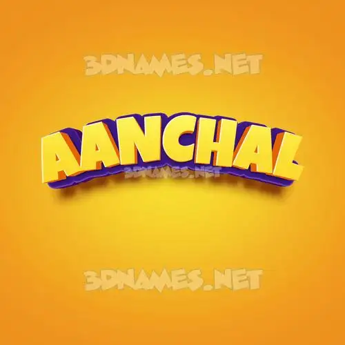 aanchal in Orange Toon style - 3D name wallpaper aanchal in Orange Toon style - 3D name wallpaper