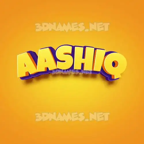 aashiq in Orange Toon style - 3D name wallpaper