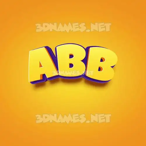 abb in Orange Toon style - 3D name wallpaper abb in Orange Toon style - 3D name wallpaper
