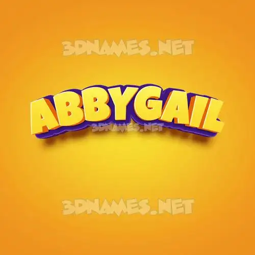abbygail in Orange Toon style - 3D name wallpaper