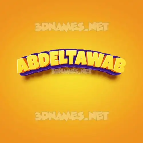 abdeltawab in Orange Toon style - 3D name wallpaper abdeltawab in Orange Toon style - 3D name wallpaper