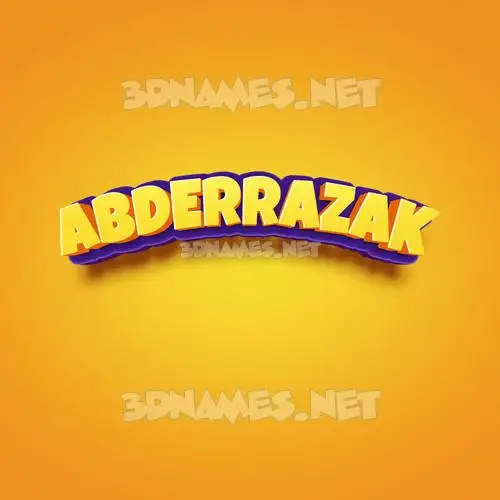 abderrazak in Orange Toon style - 3D name wallpaper abderrazak in Orange Toon style - 3D name wallpaper