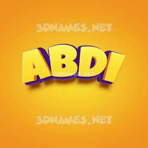 abdi in Orange Toon style - 3D name wallpaper abdi in Orange Toon style - 3D name wallpaper