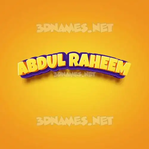 abdul raheem in Orange Toon style - 3D name wallpaper abdul raheem in Orange Toon style - 3D name wallpaper