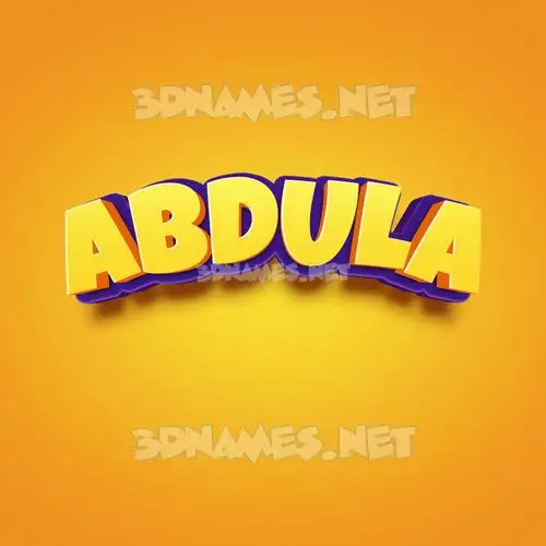 abdula in Orange Toon style - 3D name wallpaper
