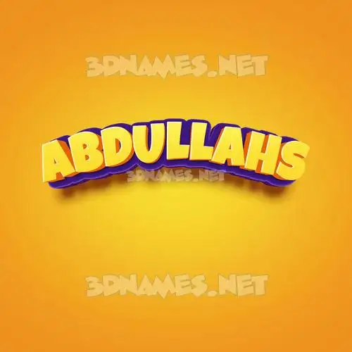 abdullahs in Orange Toon style - 3D name wallpaper