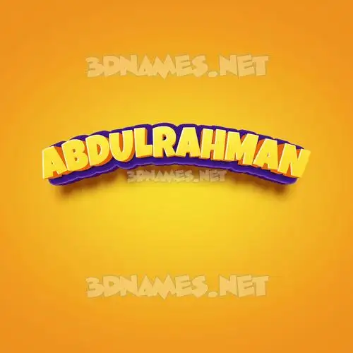 abdulrahman in Orange Toon style - 3D name wallpaper abdulrahman in Orange Toon style - 3D name wallpaper
