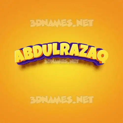 abdulrazaq in Orange Toon style - 3D name wallpaper