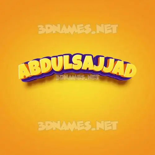 abdulsajjad in Orange Toon style - 3D name wallpaper