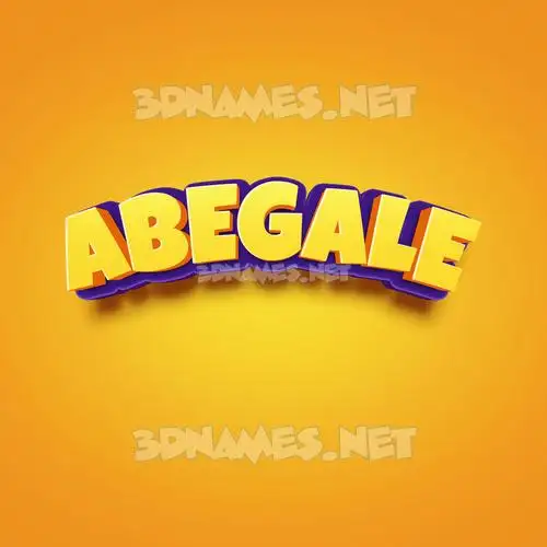 abegale in Orange Toon style - 3D name wallpaper