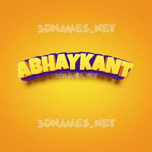 abhaykant in Orange Toon style - 3D name wallpaper