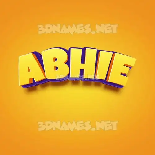 abhie in Orange Toon style - 3D name wallpaper