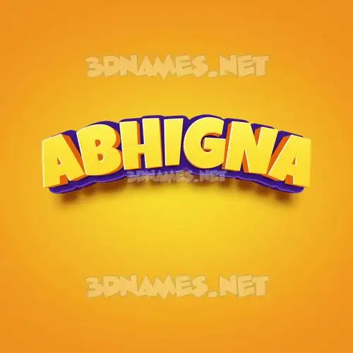 abhigna in Orange Toon style - 3D name wallpaper