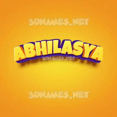 abhilasya in Orange Toon style - 3D name wallpaper