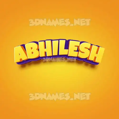 abhilesh in Orange Toon style - 3D name wallpaper