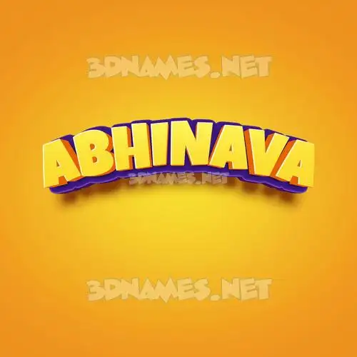 abhinava in Orange Toon style - 3D name wallpaper