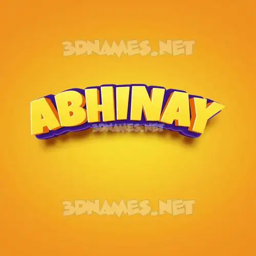 abhinay in Orange Toon style - 3D name wallpaper