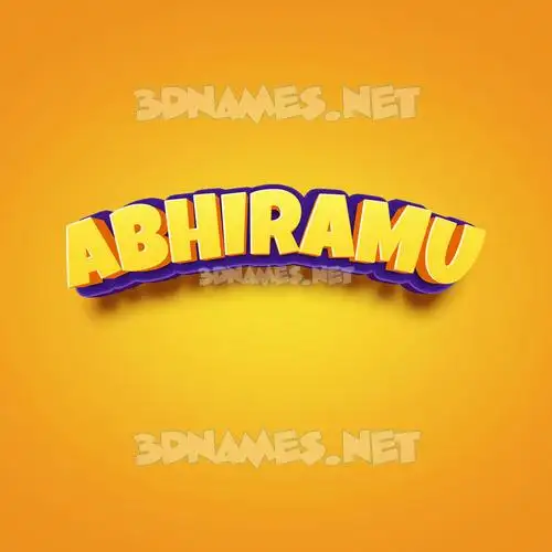 abhiramu in Orange Toon style - 3D name wallpaper