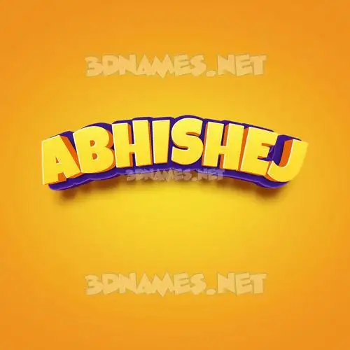 abhishej in Orange Toon style - 3D name wallpaper