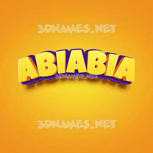 abiabia in Orange Toon style - 3D name wallpaper abiabia in Orange Toon style - 3D name wallpaper
