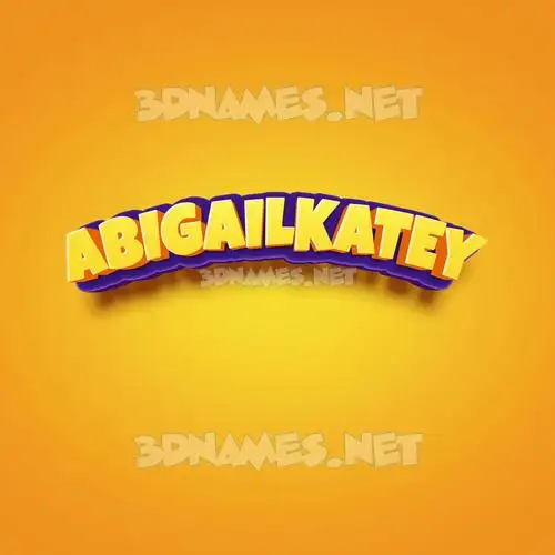 abigailkatey in Orange Toon style - 3D name wallpaper