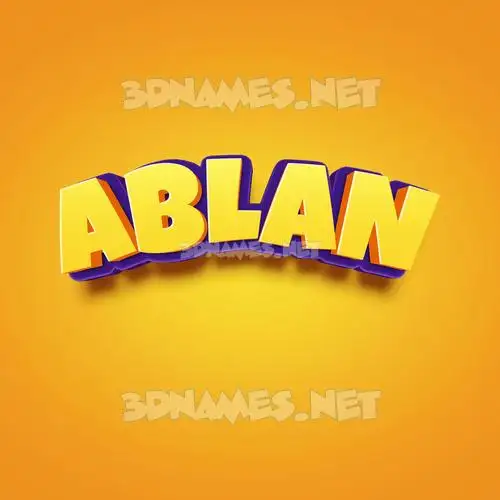 ablan in Orange Toon style - 3D name wallpaper ablan in Orange Toon style - 3D name wallpaper
