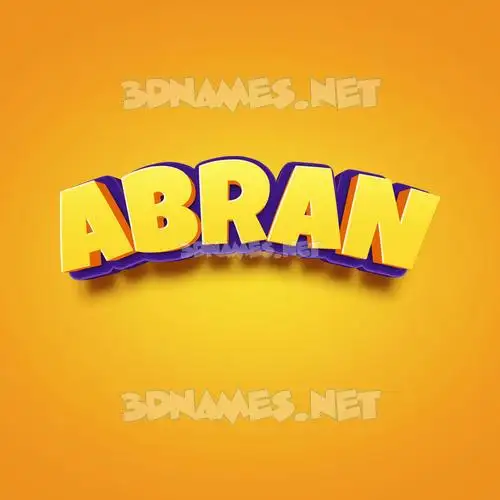 abran in Orange Toon style - 3D name wallpaper