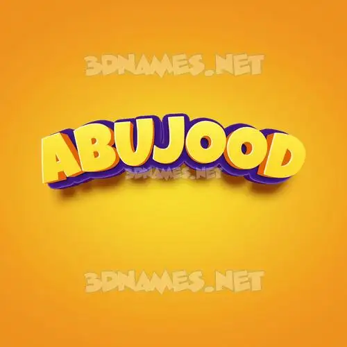 abujood in Orange Toon style - 3D name wallpaper abujood in Orange Toon style - 3D name wallpaper