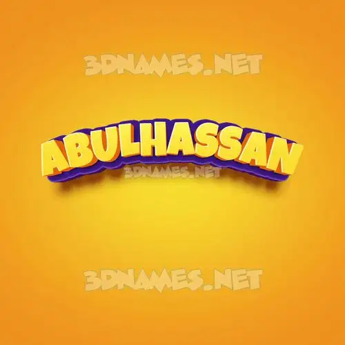 abulhassan in Orange Toon style - 3D name wallpaper abulhassan in Orange Toon style - 3D name wallpaper