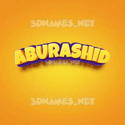 aburashid in Orange Toon style - 3D name wallpaper aburashid in Orange Toon style - 3D name wallpaper