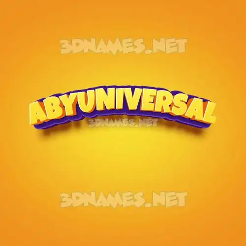 abyuniversal in Orange Toon style - 3D name wallpaper abyuniversal in Orange Toon style - 3D name wallpaper