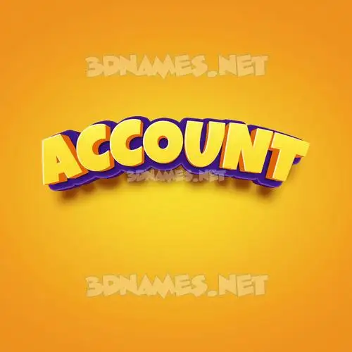account in Orange Toon style - 3D name wallpaper