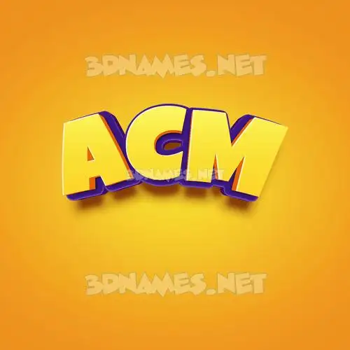 acm in Orange Toon style - 3D name wallpaper